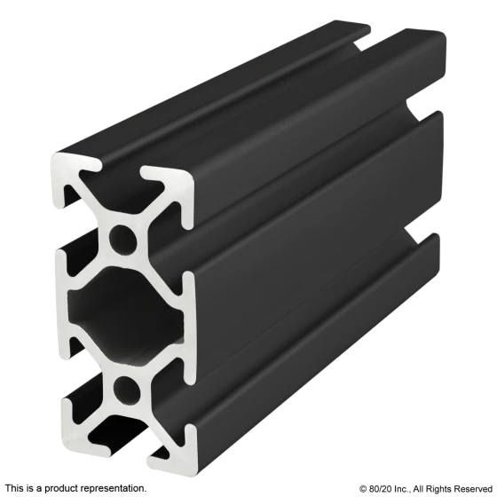 25mm X 50mm T-Slotted Profile 25-2550-Black-Photo-1